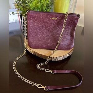 NWOT LODIS Leather 3‎ in -1 Women’s Bag ,Purse,Crossbody,Clutch  Color Plum
